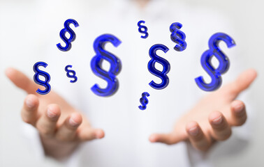 Fototapeta premium Legal advice online, labor law 3d