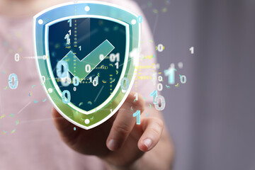 Information technology protected with firewall, secure access and encryption against cyber