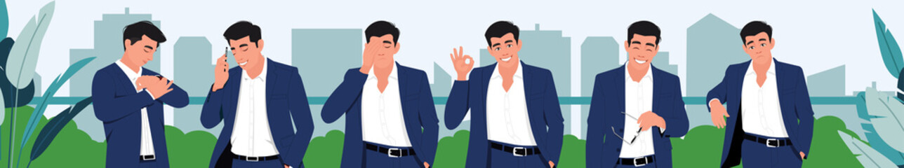 Fototapeta premium portrait of the situation at work. Vector illustration.