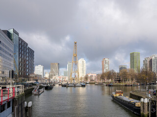 Fototapeta na wymiar Leuvehaven Rotterdam, Zuid-Holland province, The Netherlands