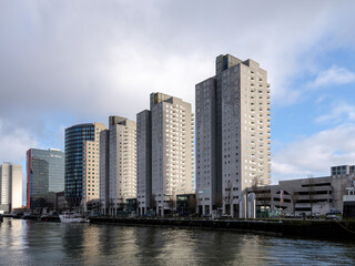 Fototapeta na wymiar Leuvehaven Rotterdam, Zuid-Holland province, The Netherlands