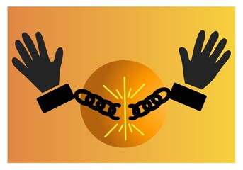 Slavery illustration icon