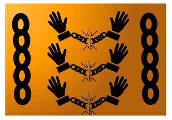 Slavery illustration icon