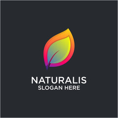 Natural Logo very cool modern easy to remember very suitable for your business symbol.