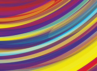 Obraz premium Pattern with curved multicolored stripes. Artistic background