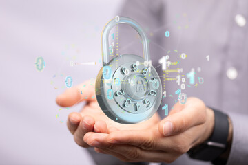 cybersecurity and information or network protection 3d