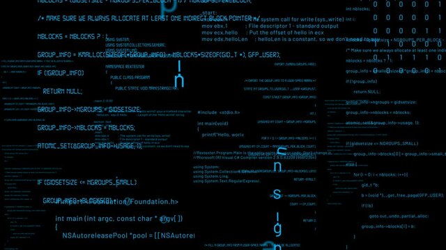 Visionary programming and coding of future software . 3D rendering computer graphic .