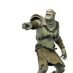 orc cartoon is doing a funny dance