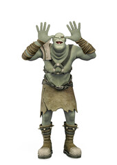 orc cartoon is doing a funny dance