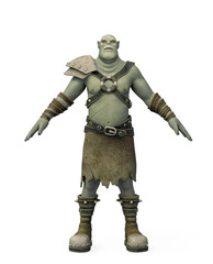 Obraz premium orc cartoon is doing a funny dance