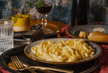 Italian Fettuccine Alfredo Dinner