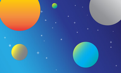 Galaxy Vector Simple Design for Children Education