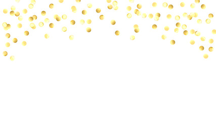Random gold sequins. Gold confetti