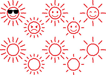 太陽のイラスト素材集