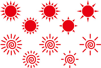 太陽のイラスト素材集 © 四郎丸