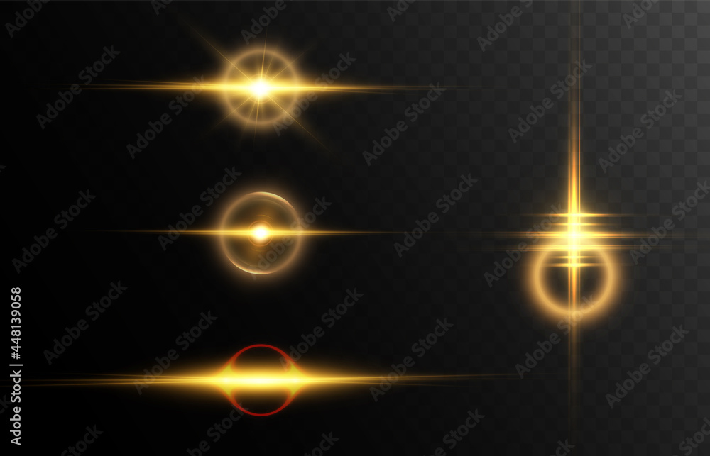 Poster a set of abstract light effects for vector illustrations.