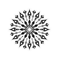 Obraz premium circular pattern mandala background. Mandala with floral print and transparent background, great for traditional decorative tile templates, Textiles and surface patterns, publication decoration, yoga