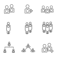 people icon set. people icon pack symbol vector elements for infographic web