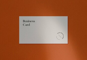 Copper Minimal Business Card Mockup