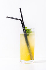 summer lemonade on the white