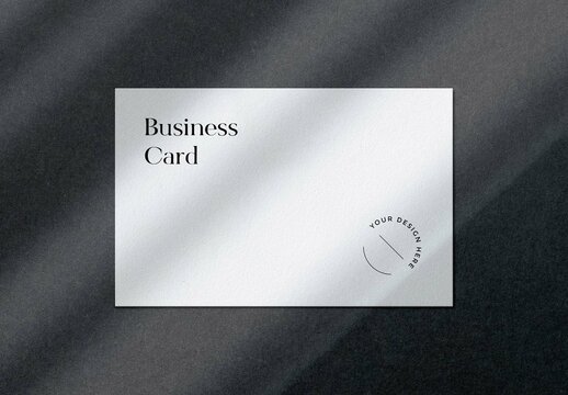 Dark Minimal Business Card Mockup