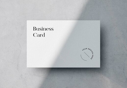 Marble Background Minimal Business Card Mockup
