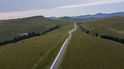 Road in Mountains, Aerial View