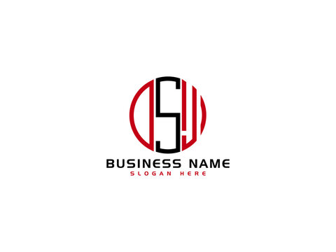 Creative DSJ Logo Letter Vector Image Design For Business