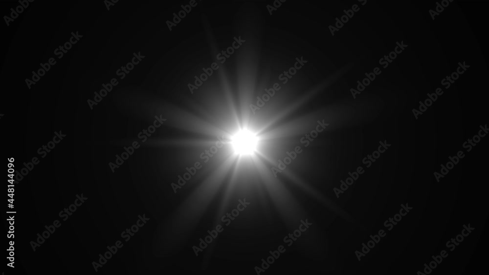 Poster 4k sun light lens flares art animation loop background. symmetrical optical lens flares transition n