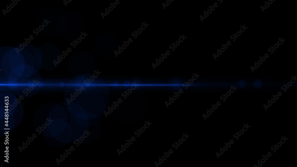 Poster 4k blue spherical lens flare rotating optical lens flare effect and leaks light and transitions blac