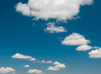 White clouds in blue sky 
