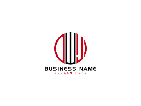 Creative DWJ Logo Letter Vector Image Design For Business