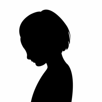 recommend clip art: a girl head silhouette vector