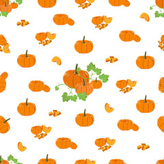 Seamless pattern of pumpkin halloween
