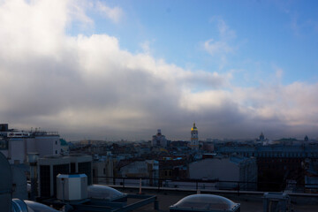 Fototapeta na wymiar Saint Petersburg, View From The Roof. Russia