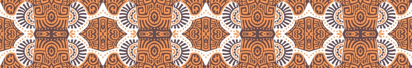 Abstract Ethnic Vector Seamless Pattern. Trendy boho tile. African textile design. Scandinavian ornament. Perfect for wallpaper, cloth, wrapping paper and other endless fill.