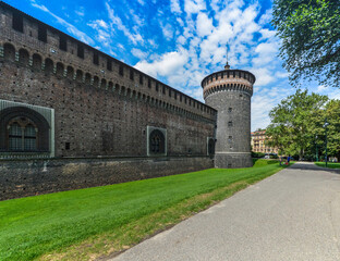 Fototapeta na wymiar Castillo Sforzesco,Milan