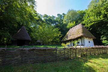 Fototapeta na wymiar Traditional Romanian village in summer