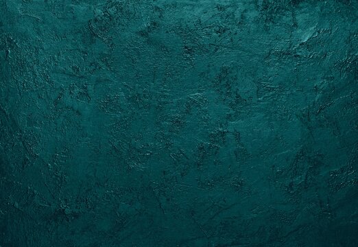 Grunge Textured Dark Teal Green Blue Background Dirty Turquoise Aged Concrete Stone Wall Old Stucco Texture Copy Space Design template for presentation,flyer,card, paper,poster,brochure,banner,website