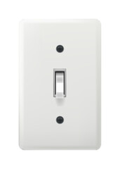 Light switch electrical point equipment isolated on white