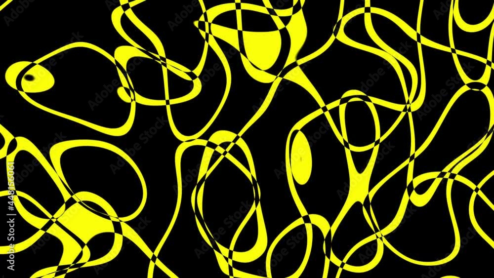 Poster abstract geometric seamless line pattern background. abstract yellow stripes kaleidoscope loop. fast