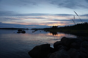 A perfect sunset at seaside