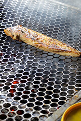Grilled fish, typical and traditional Brazilian cuisine in Piracicaba, São Paulo. - 448157009