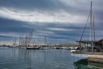 Fototapeta na wymiar Boats in the port of Alicante Spain.