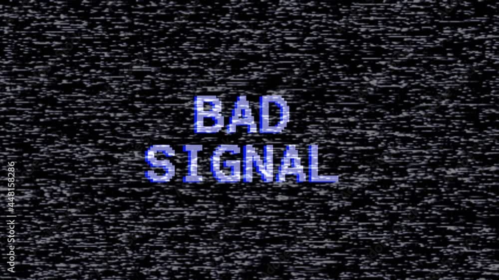 Aufkleber bad signal television screen error. smpte color bars technical problems. color bars data glitches. i