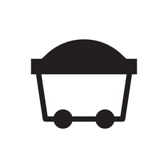 mine trolley icon - Coal mining cart icon