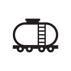Oil tank transport icon - fuel tanker train icon - diesel transport icon