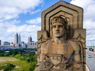 One of Cleveland's own Guardians of Traffic Statues - obrazy, fototapety, plakaty
