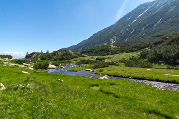 Landscape of Banderitsa River at Pirin Mountain, Bulgaria