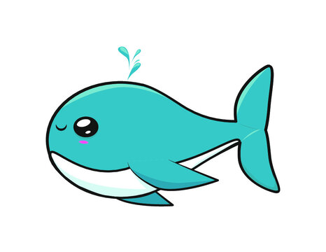 Cute Cartoon Whale
